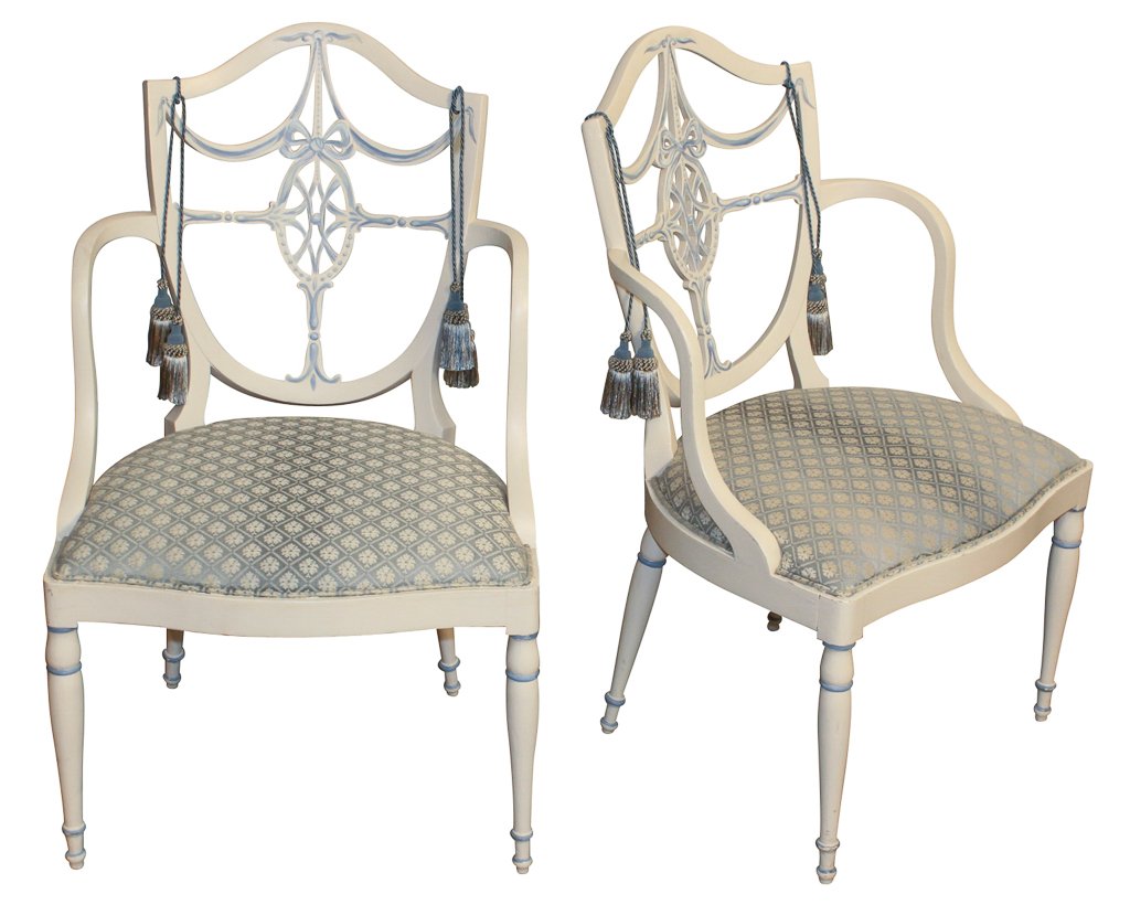 Pair Of Swedish Hand Painted Armchairs (1 of 8)