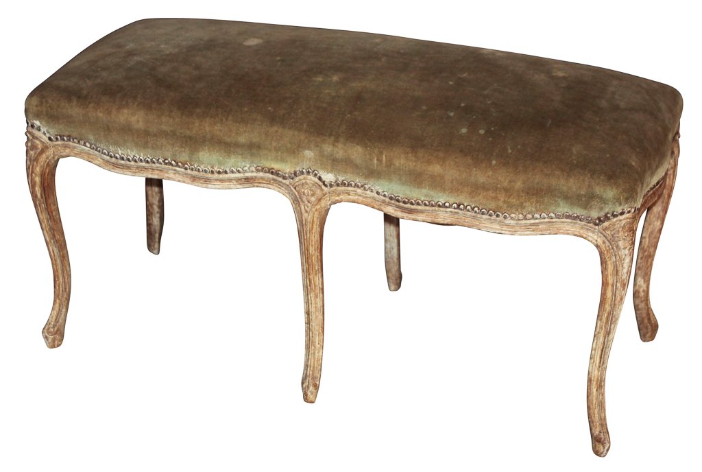 19th Century French Carved And Painted Bench (1 of 5)