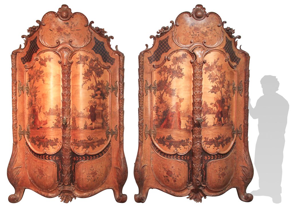 Pair Of Early Continental Inlaid Doors (1 of 10)