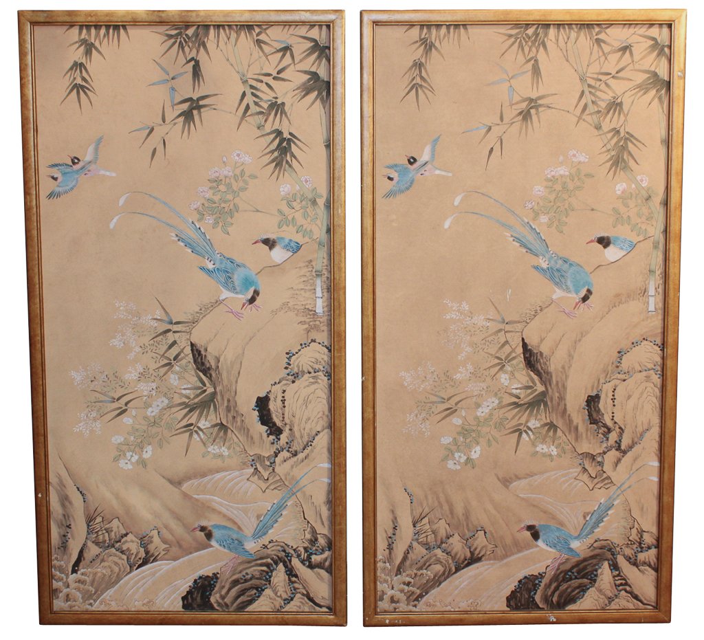 Pair Of Decorative Oriental framed prints With (1 of 4)