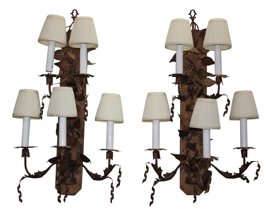Large Pair Of Leaf Form Sconces (1 of 7)