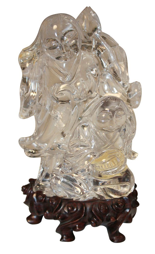 Oriental Glass Figure On Base (1 of 6)