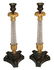Pair Of French Bronze And Crystal Candlesticks