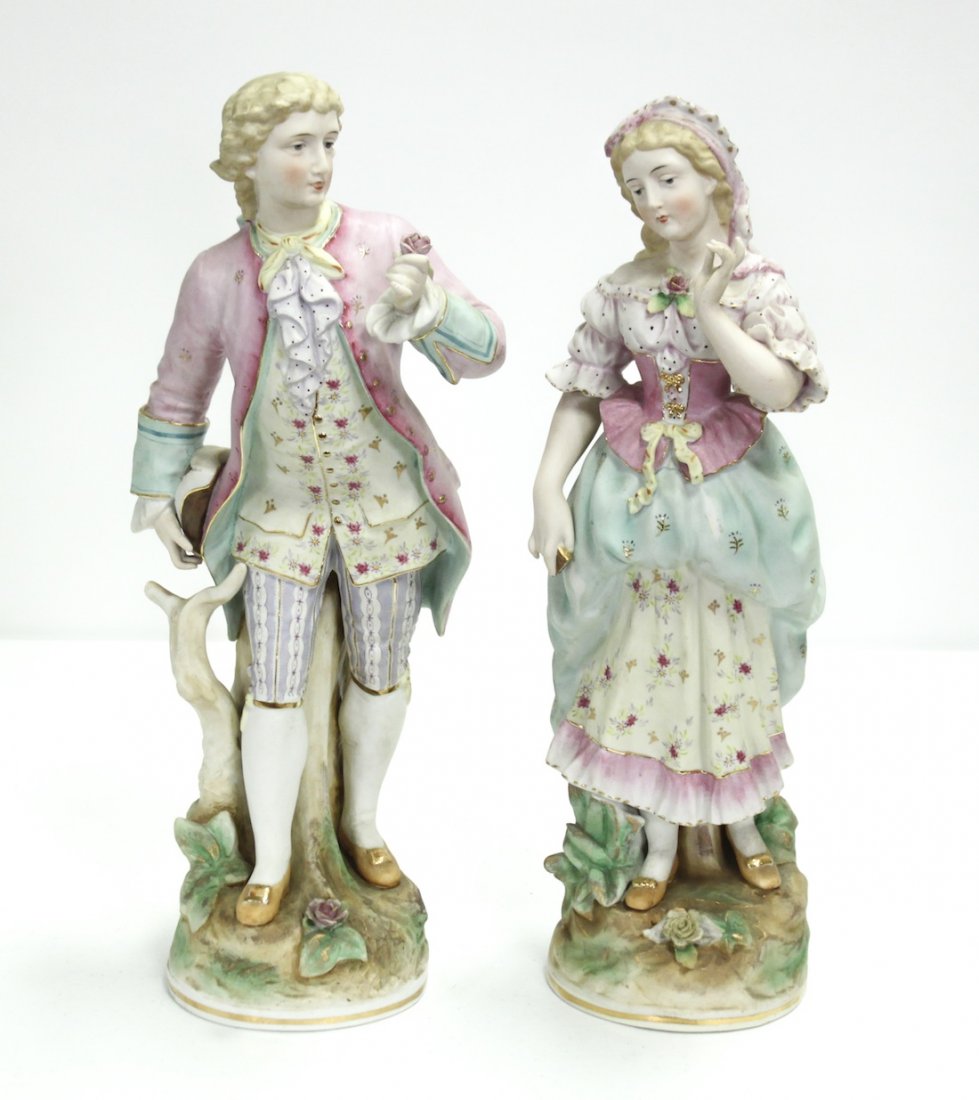 Pair Of Continental Bisque Figures (1 of 6)