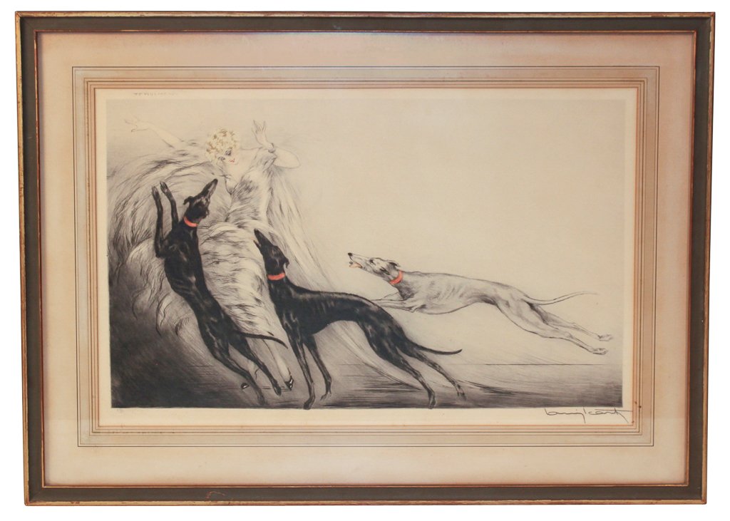 Louis Icart.   "coursing".    Etching And Dry (1 of 10)