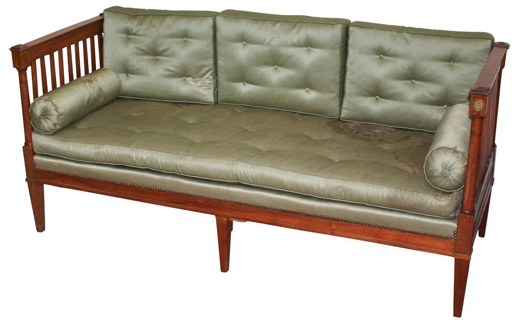 19th C. Biedermeier Fruitwood Settee (1 of 5)