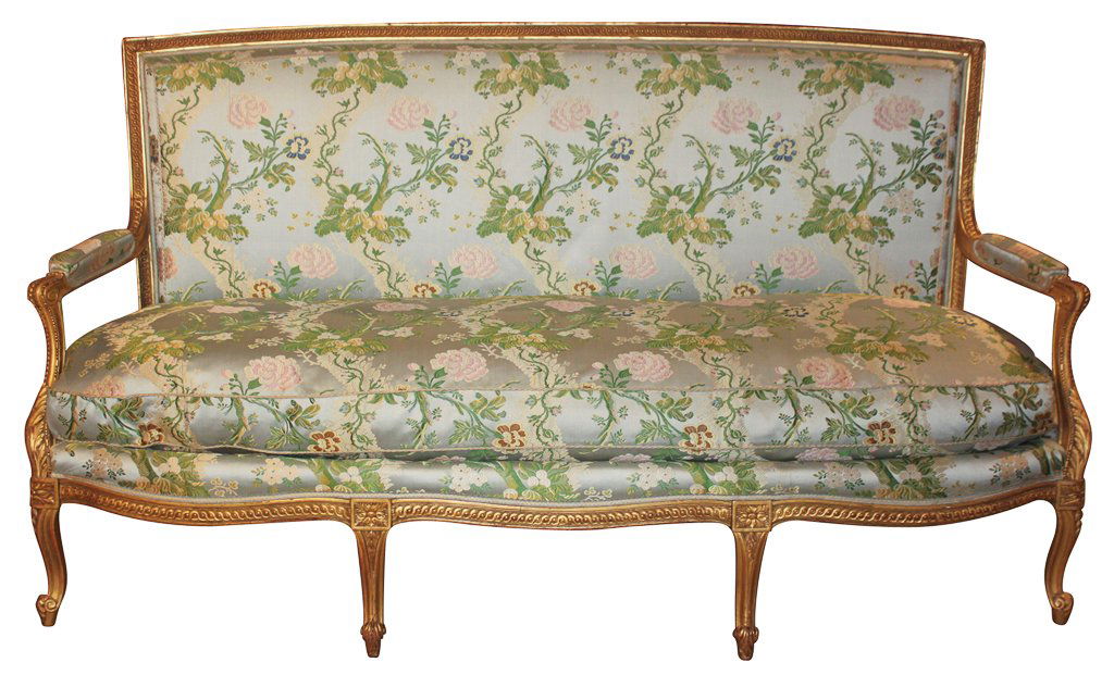 19th-century French Louis Xvi Gilt Settee (1 of 7)