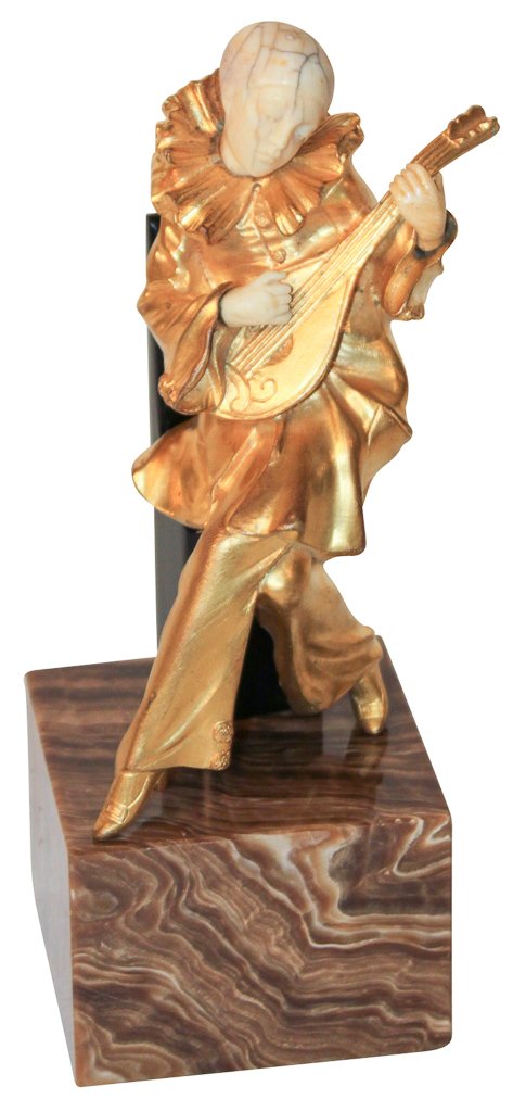 Fine Continental Gilt Bronze Musical Figure, (1 of 9)