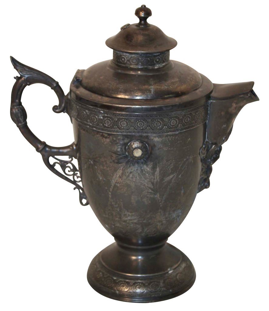 Antique English Engraved Pewter Pitcher (1 of 7)