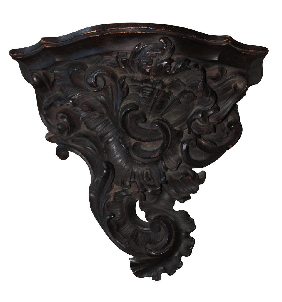 19th C. Carved Walnut Wall Bracket (1 of 5)