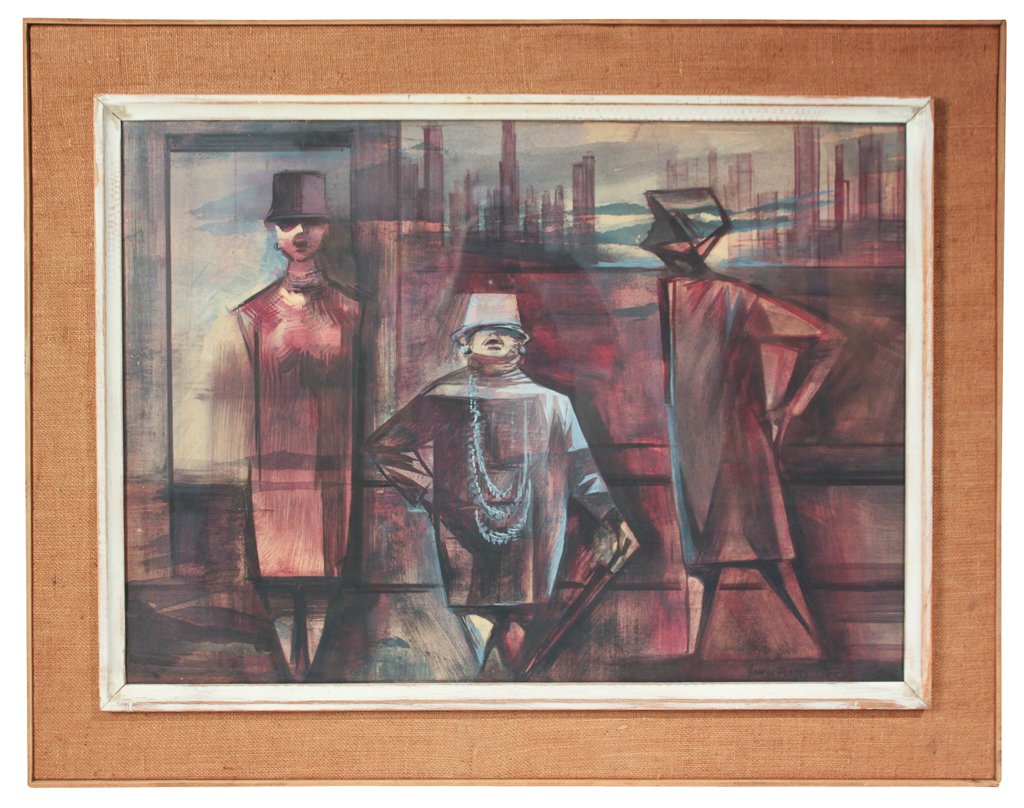 James Frazier, Dallas Artist. Industrial S: Scene Charcoal On Paper. 44.5w X 35.5h.