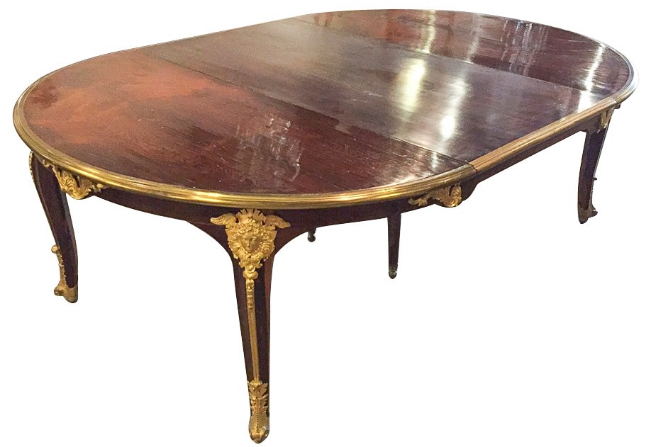 19th C.  French Mahogany Dining Table (1 of 8)
