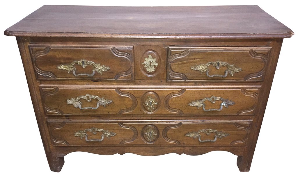 18th C. French Signed Le Besgye Commode: 49.5 W X 21 D X 32.5 H. Stamped On Back. Damage To Corner. From Ernesto Klun Antiques. Rg1275