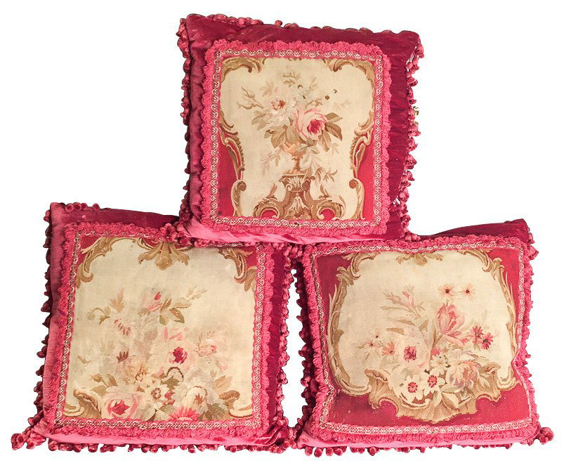 Group Of 3 French Aubusson Pillows (1 of 4)