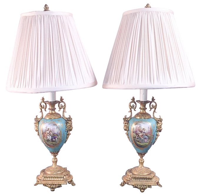 Pair Of French Sevres Style Lamps (1 of 5)