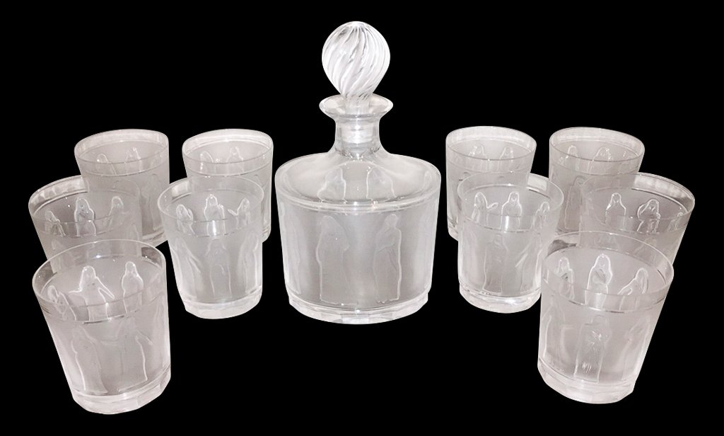 Lalique Femmes Antique Decanter Set