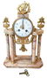 19th C. French Marble & Bronze Mantel Clock