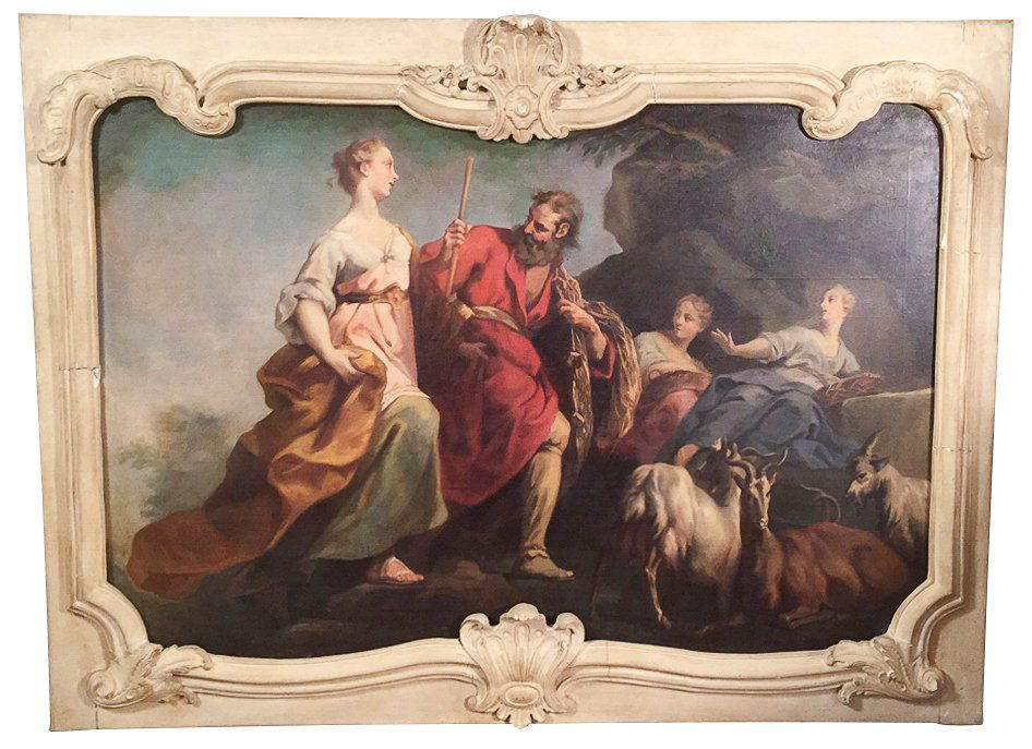 19th C. French Oil On Canvas Of Religious Scene (1 of 6)