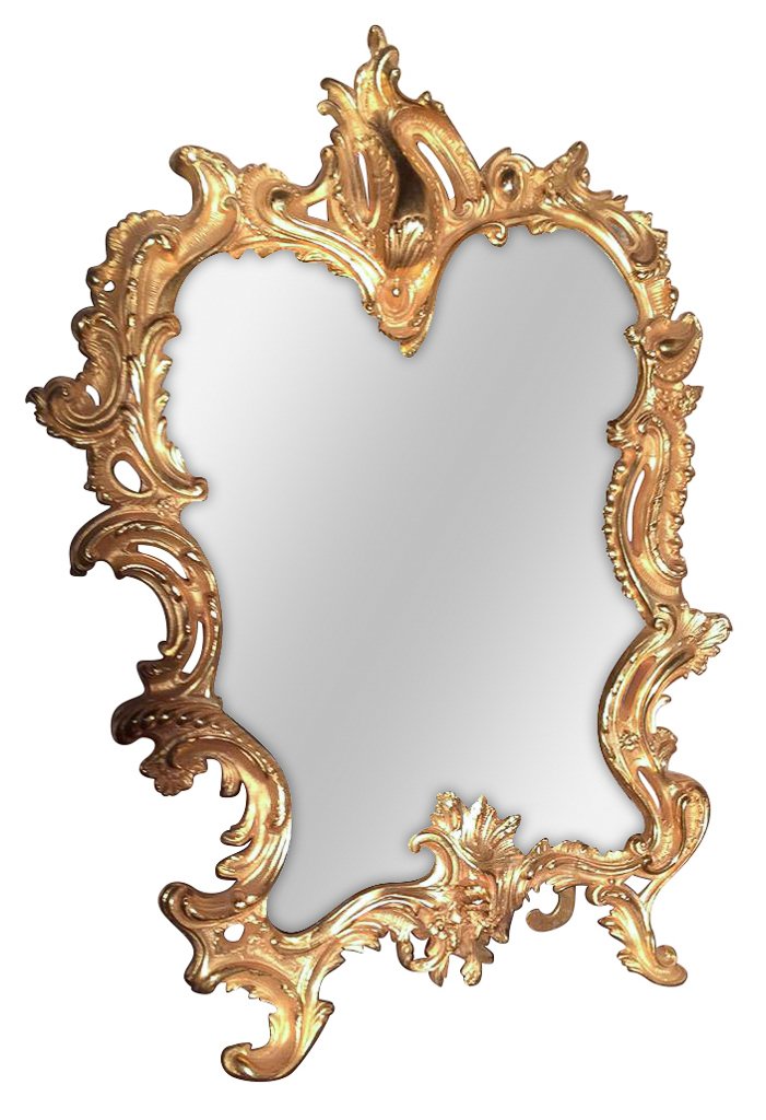 19th C. French Dore Bronze Vanity Mirror (1 of 7)