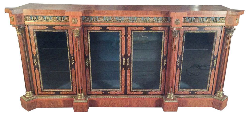 19th C. French Burl Walnut Credenza (1 of 7)