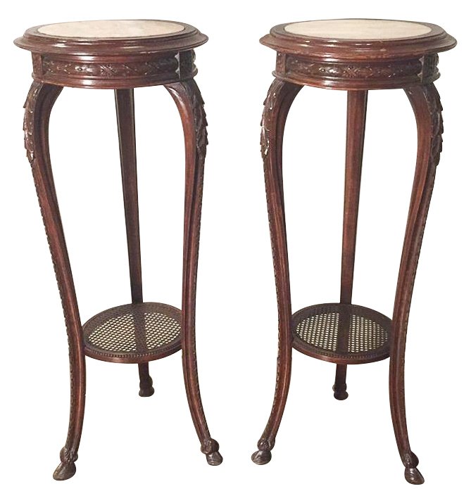 Pair Of French Carved Oak Pedestals (1 of 5)