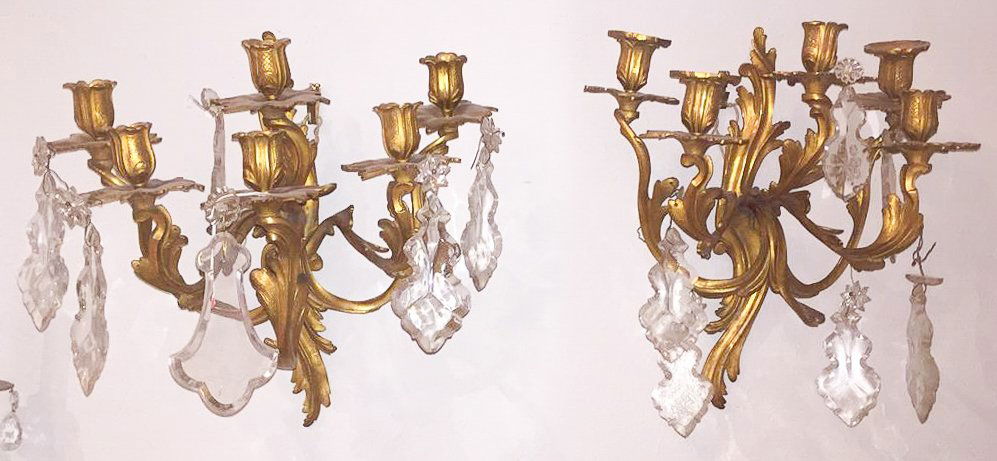 Pair Of French Bronze 6 Light Sconce (1 of 4)