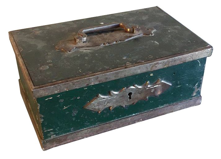 Antique French Iron Lock Box (1 of 5)