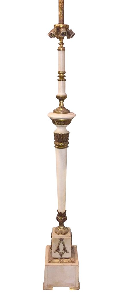 A 19th C. French Marble And Bronze Floor Lamp (1 of 3)