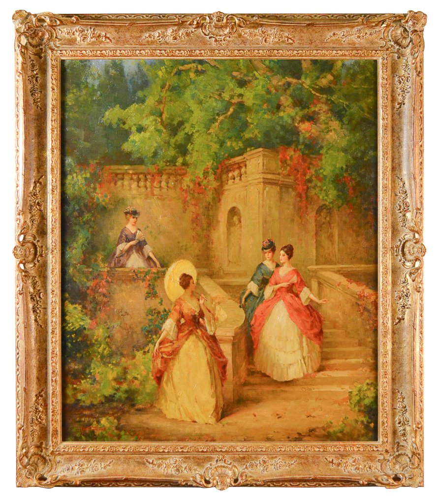 Joseph Tomanek (1889-1974)  "the Garden Party" (1 of 9)