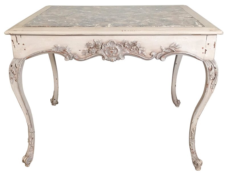 French Carved And Painted Oak Occasional Table (1 of 5)