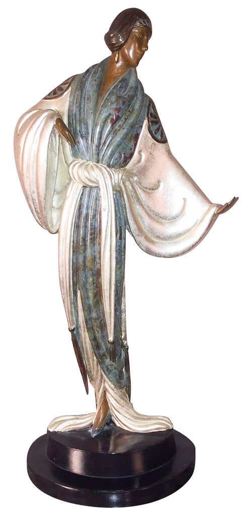 Erte Bronze: signed and numbered 199/375. Fine Art Acquisitions 1987. 18"h. From a fine Dallas estate.