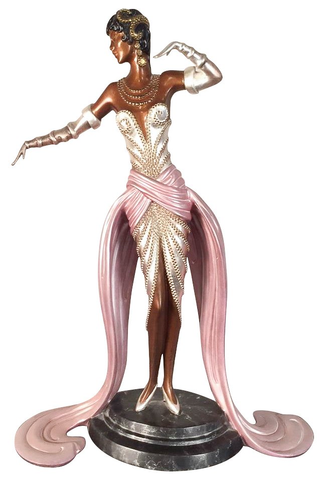 Erte Bronze: signed and numbered 465/500. 1990. Seven Arts LTD. London. 18.5"h. From a fine Dallas estate.