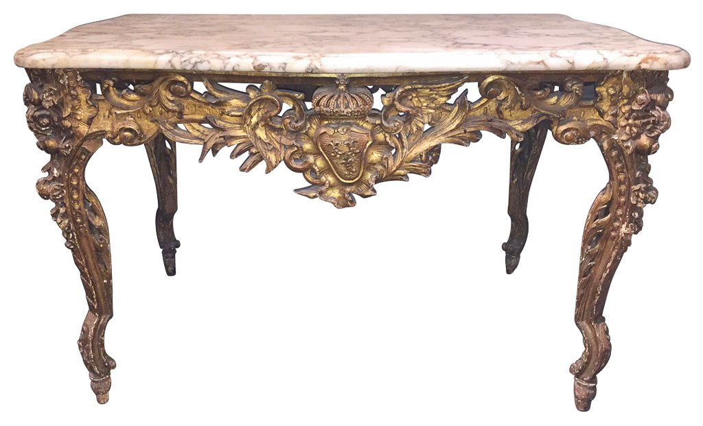 Fine 18th C. French Giltwood Center Table (1 of 7)