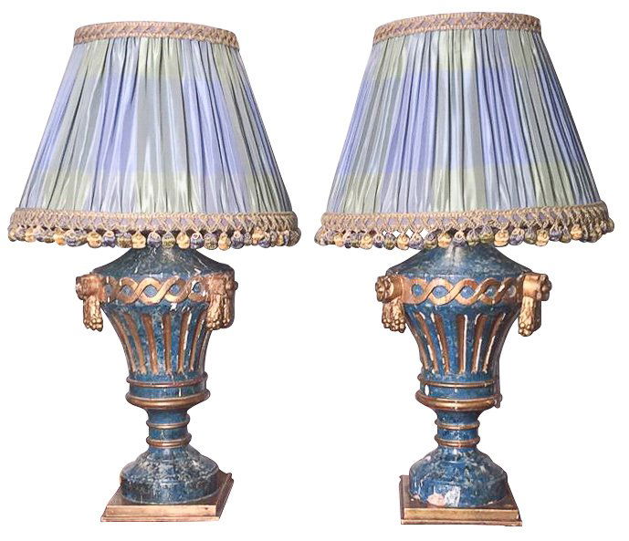 Nice Pair Of Italian Carved Wood And Painted (1 of 4)