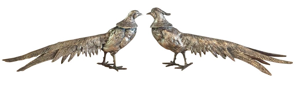Pair Of Continental Silver Pheasants (1 of 4)