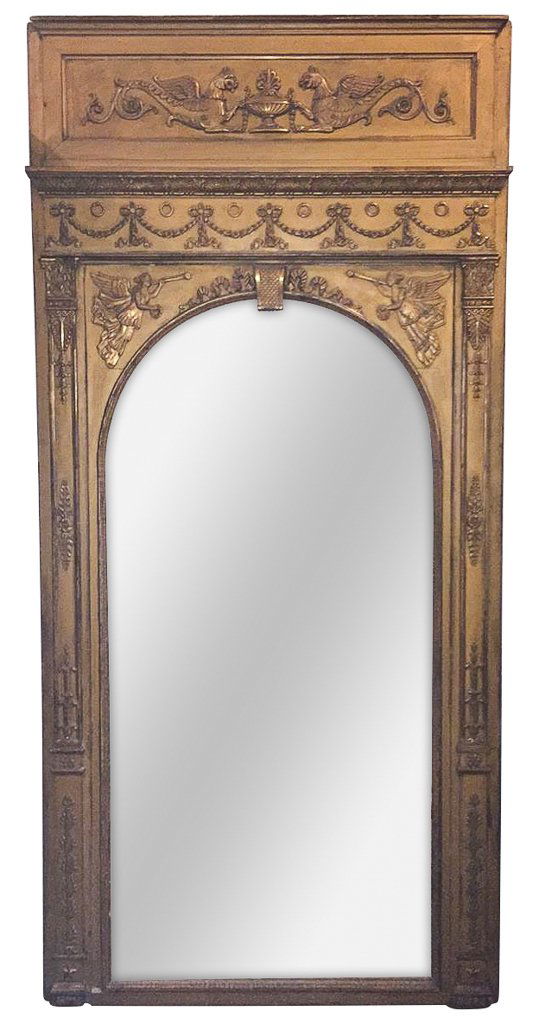 19th C. French Empire Giltwood Mirror (1 of 7)
