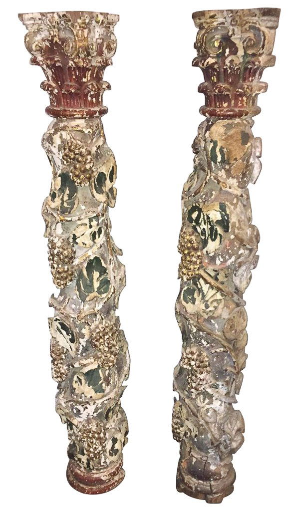 Pr. Portuguese Polychrome Columns, (1 of 3)