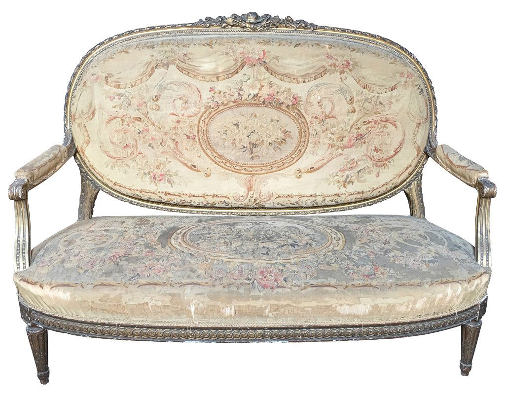 A Period Louis Xvi Settee, Carved (1 of 7)