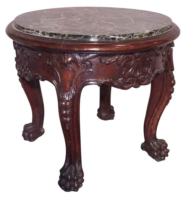 Irish Chippendale Design Carved Marble Topped (1 of 5)