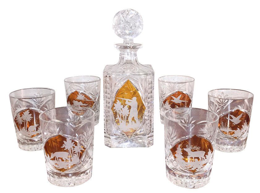 7 Piece Cut Glass Decanter And Glass Set (1 of 6)
