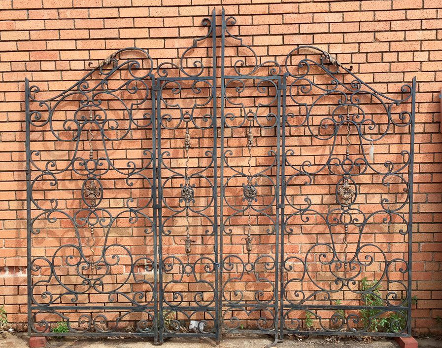 Nice Pair Of 19th C. French Iron Gates (1 of 6)
