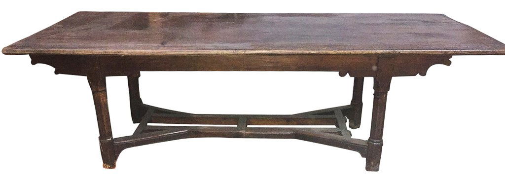 18th C. English Gothic Oak Refectory Table (1 of 5)
