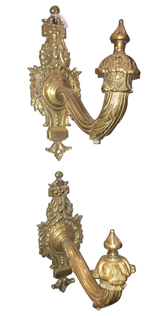 A Pair Of French Bronze Coat Hooks, Large (1 of 4)