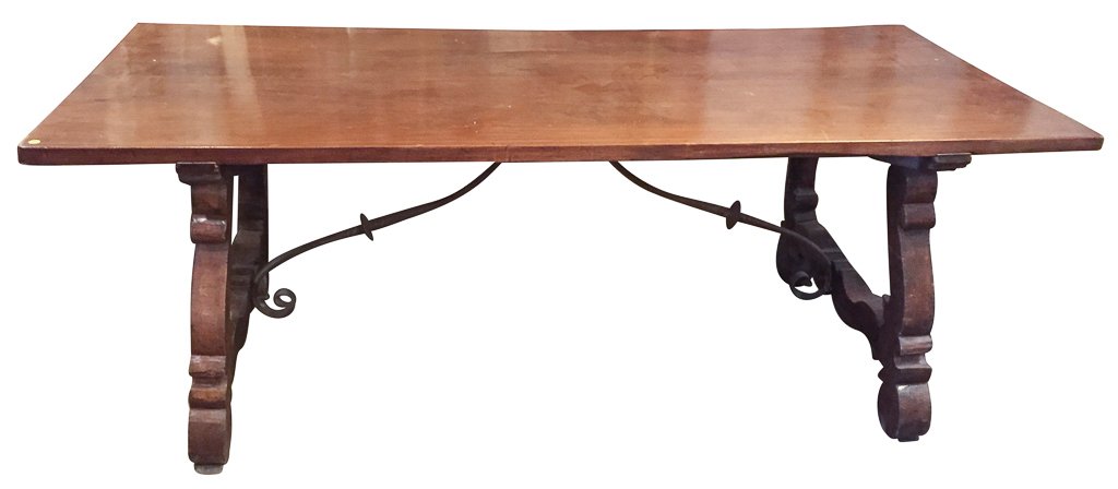 18th C. French Walnut Trestle Table (1 of 5)