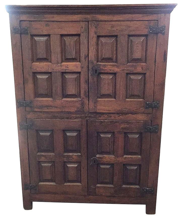 18th C. Spanish Carved Oak Cabinet (1 of 6)