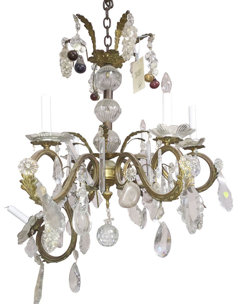 Antique French Rock Crystal Chandelier (1 of 6)