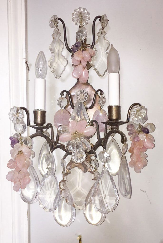 A Single French Style 2-light Wall Sconce, (1 of 3)