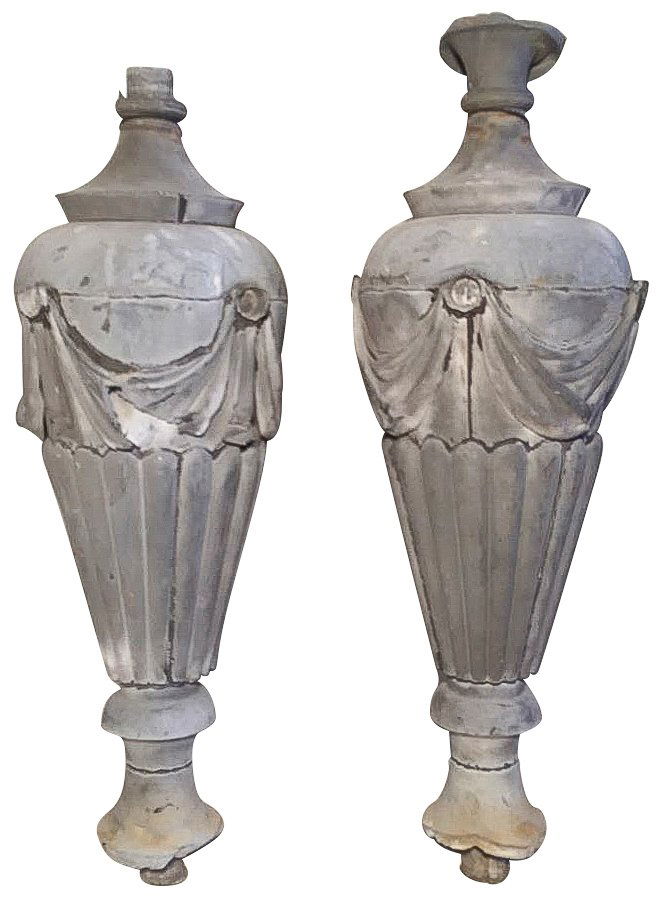 Pair Of French Zinc Architectural Elements (1 of 4)