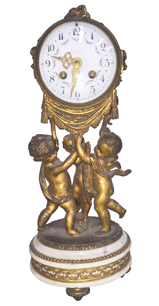 19th Century French Bronze Mantel Clock (1 of 8)