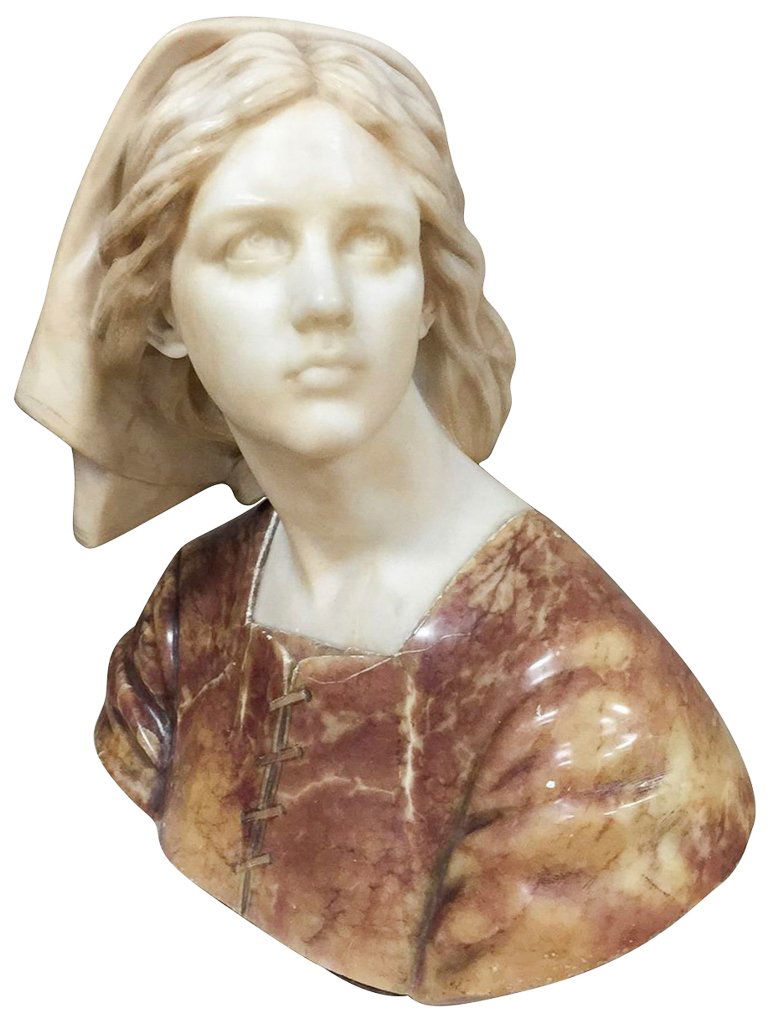 Fine Art Deco Italian Bust Of Young Beauty, (1 of 7)